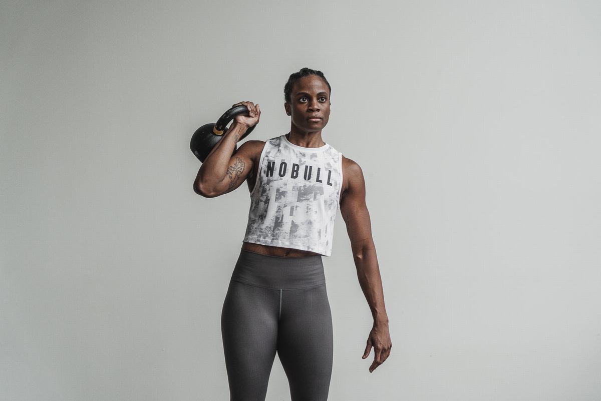 Nobull Muscle Artists For Humanity Women's Tank Tops White Black | Australia (VY4725)